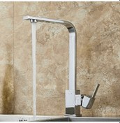 Resim Venita Yüksek Ağır Gövde Kare Mutfak Eviye Bataryası 