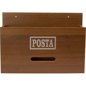 Resim Selena Ahşap Posta ve Fatura Kutusu Ceviz Akça 2 Renk 
