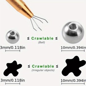 Resim 1 adet 4 Pençeli Top Boncuk Tutucu, Toplama Aracı, Kristal Pençeli Cımbız Yakalayıcılar, Delme Takı Yapımı Kavrama Araçları 
