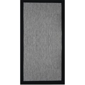 Resim Güven Collection Nature Rustic Bordürlü Sisal Halı Koyu Gri 80x150 cm 