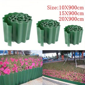 Resim 1 adet Dayanıklı PP Plastik Bahçe Çim Sınırı Çiti - 9m Uzunluğunda, Hava Koşullarına Dayanıklı Yeşil Çim Kenarı 10/15/20cm Boyutlarda - Kolay Kurulum, Ev Arka Bahçesi, Bahçe Çitleri için Bakım Gerektirmez 