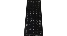 Resim Derwell 60 Adet Türkçe F Klavye Etiketi Laptop Pc Sticker Kaliteli Pvckeyboard Sticker Pvc Harf Çıkartmaları 