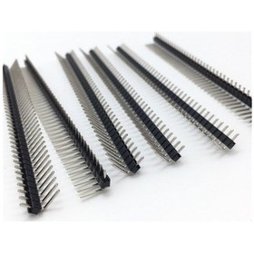 Resim 1x40 Pin 2.54mm Dik Açı Tek Sıra Pin Header 90° İğne Konekktörü 