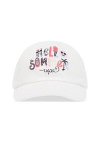 Resim U.S. Polo Assn. Kız Çocuk Krem Renkli Slogan Baskılı Baskılı Şapka 50312276-VR071 