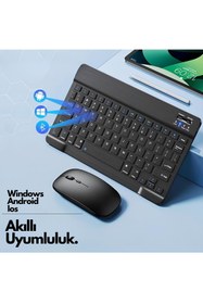 Resim ebulduk Sprange Vasoun 12 inç ile Uyumlu Kablosuz Bluetooth Klavye+mouse Set 