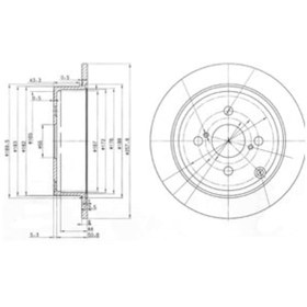 Resim Toyota Corolla Uyumlu 1.6 Vvt-I 2002-2006 Delphi Arka Fren Diski 