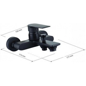 Resim Sardıcı Mars Banyo Duş Bataryası Mat Siyah Zarif Tasarım Siyah 