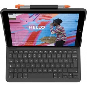 Resim Logitech Slim Folio iPad 10.2 inç 7. ve 8. Nesil ile Uyumlu Klavyeli Kılıf – 920-009481 