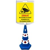 Resim Hayat Trafik 24 Saat Kamera Çift Taraf Bask Mavi Ultra Kedi Gözlü Ağırlıklı Koni Seti Trafik Dubası 