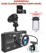 Resim MB-300 1296P 4\ Ips Dokunmatik Ekran Araç içi Çift Kamera Gece Görüşlü. ARAÇ KAMERA. HAFIZA KARTLI. 