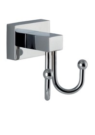 Resim Çelik Banyo Paslanmaz Pirinç Kenzo Montajlı 2 Li Askılık Gri 