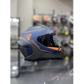 Resim MTS Helmets Kapalı Full Face Kask Mavi Siyah Vizörlü 
