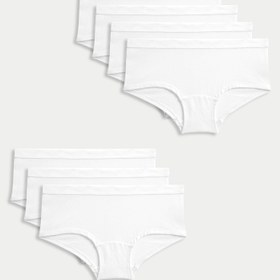 Resim Saf Pamuklu 7'li Brief Külot (5-16 Yaş) - Beyaz / 5-6 Y 