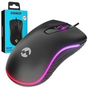 Resim Everest Sm-m9 1000 Dpı Usb Rgb Rainbow Ledli Siyah 3d Optik Led Mouse Diğer 