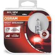 Resim Osram H1 Night Breaker Silver %100 Fazla Işık Takım - 2 Ad 