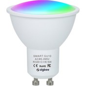 Resim Mufunye 5w Zigbee Akıllı Ampul Çift Mod Beyaz Ve Rgb 16 Milyon Renk Gu10 Akıllı Lamba App Uzaktan Kumanda Se 
