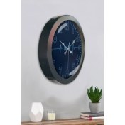 Resim Bahat Ayetli Salon Ofis Duvar Saati Gri Metal Çerçeve 36 cm 