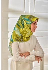 Resim Silk Home Twill İpek Eşarp 11480-80 Yağ Yeşili, Asit, Butter Yellow, Petrol Yeşili 