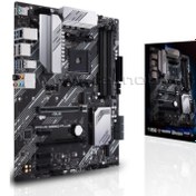 Resim ASUS PRIME B550-PLUS AMD AM4, DDR4, 4400 mHz, DP, HDMI, Çift M2, USB3.2, ARGB ATX Anakart 