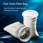 Resim Anti Taşma Akvaryum Filtre Torbası Çerçeve Yıkanabilir Tekrar Kullanılabilir Mesh Köpük Halı Çorap Balık Deniz Filtrasyon Sistemi için Torba 
