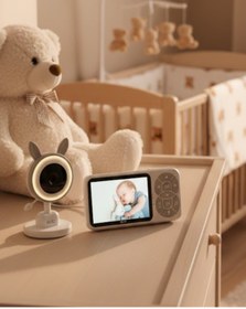 Resim BURCU MODA Gece Görüşlü Bebek Telsizi Besleme Hatırlatıcılı LCD Ekran 