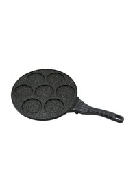 Resim Bölmeli Emojili Döküm Pankek Tava 28cm Kabartma Piramit Desenli Bakalit Sap 18.2cm Poşetli Ambalaj Çok Renkli 
