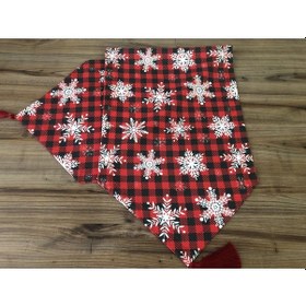 Resim Ekose Yılbaşı Desenli Runner 