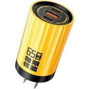 Resim Wk Wp-uo1 65w Çift Usb-c/type-c Usb Enerji Çubuğu Gan Hızlı Şarj Cihazı Sarı 