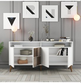 Resim Milan 160cm Konsol - Beyaz / Beyaz 