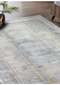 Resim Hoom Rugs Bomonti Mhl 04 Antrasit Gold Viskon & Akrilik Modern Salon Halısı Antrasit - Gold 