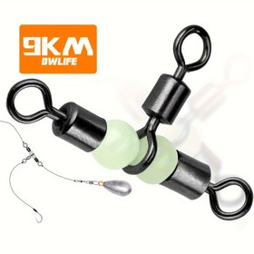 Resim 15 adet 9KM DWLIFE Üçgen Dönüşler, 3 Yollu Döner T Balık Tutma Ekipmanları Bağlantı Elemanları, Ağır Hizmet Tipi Paslanmaz Çelik ve Bakır, Parlama Boncukları ile, Dip Balıklarını Kovalamak için, Bağımsızlık Günü, Büyük Ebeveynler Günü, Ölüler Günü, Kurban Bayramı 