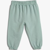Resim Kız Bebek Basic Jogger Eşofman Altı Beli Lastikli Şardonlu Pamuklu 
