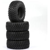 Resim Honmex 4 Adet 100mm Kauçuk Lastik - 1.9 İnç Jant Uyumlu, 1/10 Boy Rc Off-road Tırmanıcı Araçlar İçin Traxxas, Redcat, Tamiya 