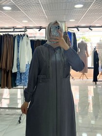 Resim File Detaylı Keten Kap - Gri / 40 