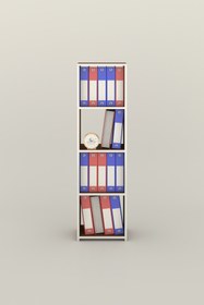 Resim Kenzlife Klasörlük Raflı Börteçin Cvz 140*40*30 Kitaplık Ofis Arkalıksız 