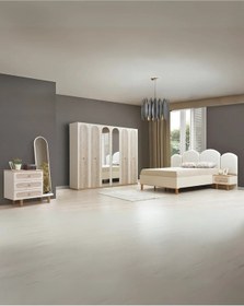 Resim Eris Yatak Odası Takımı Dolap + Şifonyer + Komodin + Karyola 