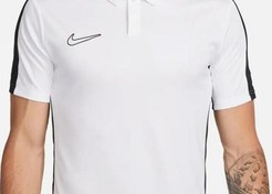 Resim Nike M Dri-FIT Academy23 Polo SS DR1346-100 Beyaz Erkek Polo Yaka Tişört 