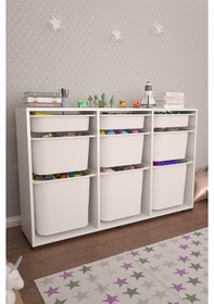 Resim Bofi Ultra 3+3+3 Sepetli Çok Amaçlı Mutfak Kiler Dolabı Beyaz 