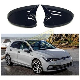 Resim Vw Golf 8 Batman Yarasa Ayna Kapağı Piano Black 2021- 