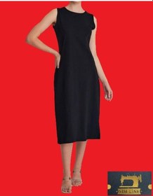 Resim Simline Moda Özel Terzi Dikimi Elbise Astarı Jüpon Kombinezon Siyah 