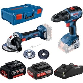 Resim Bosch GWS 180-LI + GSR 18V-50 2.0 + 5.0Ah Akülü Akülü avuç Taşlama - Delme/Vidalama - 0615990M47 