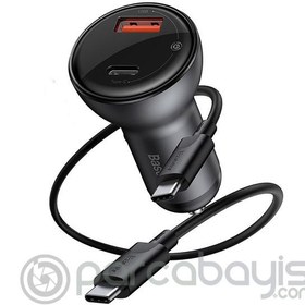 Resim Baseus 45W PPS Hızlı Araç Şarj+USB C Kablo Dijital Göstergeli Hızlı Araç Şarjı 