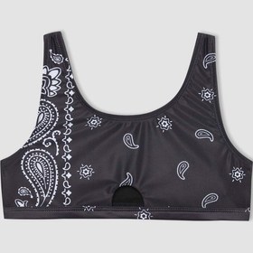 Resim Defacto Kız Çocuk Desenli Bikini Takımı C0368A824SMBK27 Siyah 