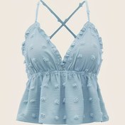 Resim Kadınlar için Günlük Düz Renkli Camisole Üst, Polyester, Makinede Yıkanabilir, Her Mevsim, Atlet 