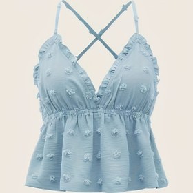 Resim Kadınlar için Günlük Düz Renkli Camisole Üst, Polyester, Makinede Yıkanabilir, Her Mevsim, Atlet 