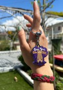 Resim CoNotes Baykuş Tasarımlı Mor Anahtarlık 