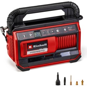 Resim Einhell Pressito 18/25 Power X-Change Hibrit Kompresör (18 V, Güç Kablosu Veya Akü ile Çalışır, Maks 