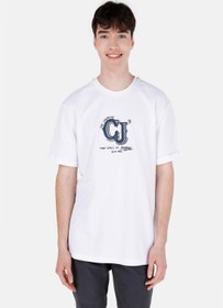 Resim Comfort Fit Yuvarlak Yaka Düz Erkek Beyaz Kısa Kol Tişört Colin's