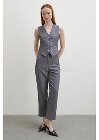 Resim Never More Önü Pensli Skinny Kumaş Pantolon Antirasit Antirasit Antrasit 