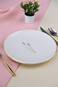 Resim Tabak Evi Porselen Natura Lavanta Altın Yaldız Pasta Tabağı 20.5 CM Tekli 